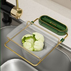 접이식 음식물처리거름망 거치대 수세미걸이, 50매, 그린