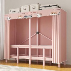 접이식 옷장 드레스룸 철제플레임 무설치 정리함 조립식 행거 공간활용 수납정리 선반, 1.30m 행복한 야옹