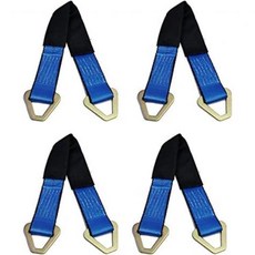 마티 제품 4개 세트 24인치 HD 축 끈 차량 운반용 견인차 휠 타이 다운 스트랩, 2인치 x 36인치, 1개 팩, 파란색
