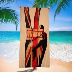 록 밴드 담요 빠른 건조 비치 타월 대형 프린팅 초흡 풀