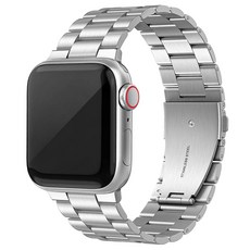 Womens9999 Apple Watch兼容7 SE 6 5 4 3金屬錶帶, 銀色 38/40/41mm【兼容】