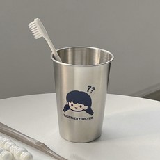 不鏽鋼漱口杯 牙刷杯 洗漱杯 水杯 情侶漱口杯 飲料杯 露營杯, 漱口杯 女生 不鏽鋼, 1個
