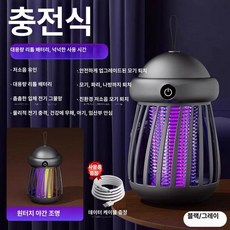 두우둥 파리잡는기계 날파리 포충등 파리 해충 트랩, 블랙 충전형 자외선 유인 파리 0 소음, 기본 모델명/품번