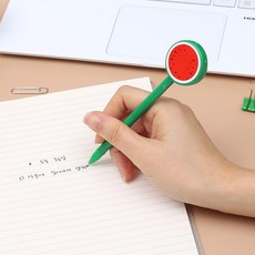 특이한볼펜 과일볼펜 귀여운 신기한 학용품 수박, 1개
