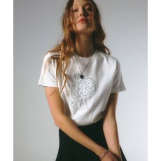 [프렌다] PRDA DENIM PATCH CREWNECK TEE WHITE