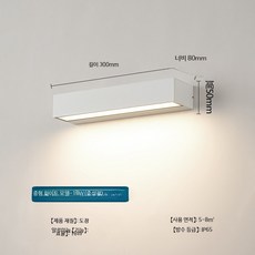 LED 벽부등 사각 방수 실외 조명 외부벽등 가정용 상가용 12W 20x8x5cm, 12_18w 중형 + 화이트 + 중성광