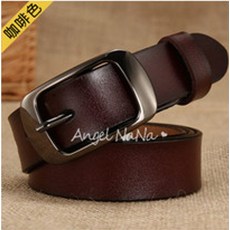 【AngelNaNa】真皮牛皮腰帶 - 寬2.8CM 簡約百搭顯瘦超軟Q女士針扣皮帶褲帶女裝服飾配件