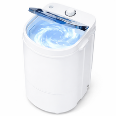 홈투로 미니 세탁기 4.5KG 신발 아기옷 양말 속옷 세탁기, 화이트, HT126