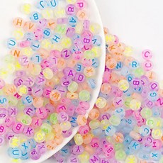 이니셜 미니 네온 비즈 100P 손쉬운 사용 비즈세트 sta+58746nE