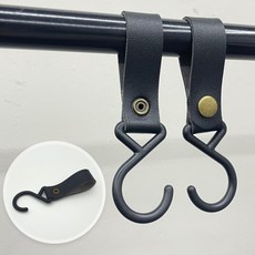 인디언행어 가죽 캠핑 고리 블랙 행어고리, 없음, 1개