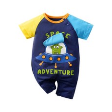 雪倫小舖 短袖包屁衣 寶寶短袖連身衣 爬服 透氣童裝 嬰兒服 外出爬服