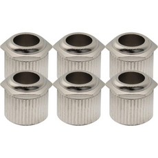 뮤직릴리 울트라 솔리드 황동 1 4인치 10mm 빈티지 모던 사이즈 육각 기타 튜너 변환 부싱 튜닝 페그 키 어댑터 페룰 니켈 6개 세트 2312163, Nickel