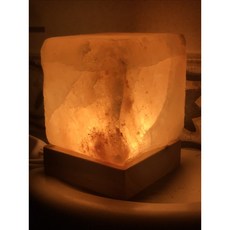 USB插頭 LED玫瑰鹽燈 鹽磚小夜燈, 正方形(約*6*6*6)鹽磚*1個不含座