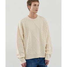 브랜드정품 드로우핏 DRAW FIT 소프트 PBT 케이블 크루넥 니트 IVORY 280428