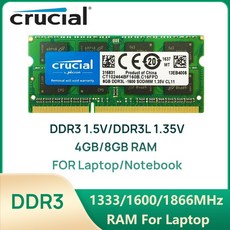 중요한 노트북 메모리 DDR3L 1.35VDDR3 1.5V 1333 1600 1866 MTs MHz 4GB 8GB RAM 204핀 SO-DIMM 메모리 스틱노트북 노트북용, 02 8G DDR3L 1.35V 1600