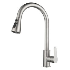 雅思廚衛 304不鏽鋼 廚房伸縮旋轉龍頭 抽拉式冷熱水龍頭 水槽洗菜盆龍頭 A09, 1個