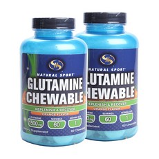 네츄럴스포츠 글루타민 츄어블 1500mg 오렌지 맛, 60개입, 2개, 60정