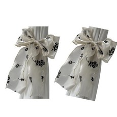 부드러운 효과로 빛을 필터링하는 메쉬 커튼 타이백 2종, 프렌치 로즈