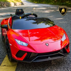 스포츠카 유아전동차 람보르기니 원격 돌아기선물 전동, 전기 구동, 1개, 고급형 빨강색-쌍방향 배터리-이중구동-플라스틱