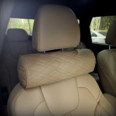 2026 쏘렌토 목쿠션 순정형 퀄팅 가죽 목베게, 1개, 올리브브라운