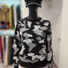 디즈니골프 여성 골프 니트 가디건 퍼포먼스 기본 활동코디 HP8LKT045 스팍스 카모플라쥬 라운드 니트DH5510070