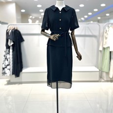 셋업핏 랩 원피스 BKOAE2526_CA