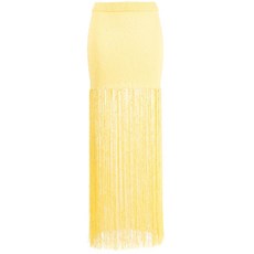 카사블랑카 프린지 니트 맥시 스커트