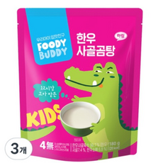 푸디버디 유아용 한우 사골곰탕, 180g, 9개