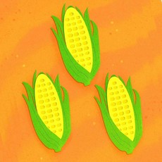 펠트 옥수수 3개입 소근육 놀이 유아미술 미술놀이