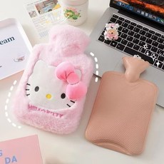 1000ml 산리오 캐릭터 보온 물주머니 휴대용 플러시 워머 생리통 완화 겨울 온수 주머니, 1개, 헬로키티
