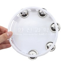 어린이 합주놀이용 리듬맞추는 미니 탬버린 체험완구 체험놀이 악기교구 음악회 체험, 6개, 화이트