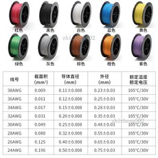 單芯鍍銀線 OK線 PCB跳線 焊接連接線 電子線, 1個, 白色,5m&30AWG