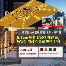 대형 루프탑 폴딩 그늘막 장박 투명 천막 접이식 비닐, 6.특가 더블 행거 1 단계 LED 비드 2.5m 정사
