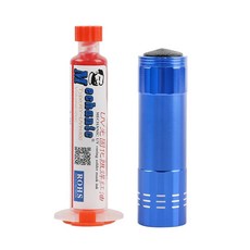 기계공 UV 마스크 경화형 용접 UV 솔더 마스크 도구 + PCB SMD 회로 기판 용 UV 램프 페인트 솔더 용접 플럭스, Red