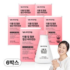 비타민마을 와이즈 더블업 철분 엽산 비타민D, 60정, 6개