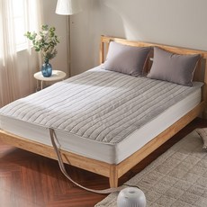 온수매트커버 전기장판 온열매트 커버 S Q, 리얼체크 그레이