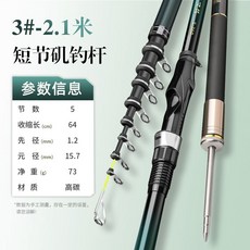 短节矶钓竿 高碳 手海两用 2.1米, 28調3號2.1米單竿【送竿稍加地插】