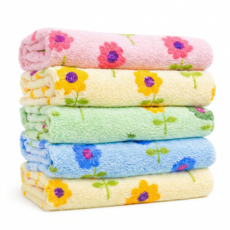 극세사 주방행주 물기흡수 꽃무늬 행주 부드러운 설거지마무리, 5개
