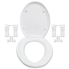 하드 변기커버 O형 (설치부속1+1), 화이트, 1개