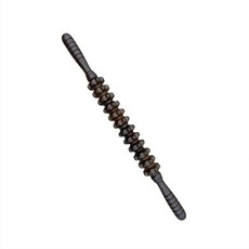 FINDAY 蓮花瑜珈棒 MIT台灣製 大肌群按摩 瑜珈滾棒 刮痧棒 瑜伽滾輪棒 瑜伽輪棒 刮痧棍 背部按摩, 1個, 深咖啡色