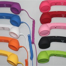 大號復古聽筒 時尚外接3.5mm耳機接口 手機聽筒 防輻射通用型 禮品聽筒, 玫紅/桃紅, 0