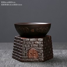 紫陶蒸蒸日上一件式式茶漏茶濾茶隔茶具茶道配件茶葉過濾網泡茶器, 1個, 紫陶福灶-福濾茶漏組