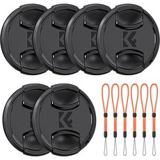 K&F 컨셉 49mm 전면 렌즈 캡 커버 키트 12-in-1 비스프링 센터 핀치 + 나사산이 있는 캐논 니콘 소니 후지필름 카메라 렌즈와 호환되는 손실 방지 키퍼, 67mm