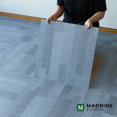 마드린 LVT 비접착식 데코타일 600각 3T 1평 우드 린넨 카펫 패턴 바닥재 7컬러, 9개, 카펫패턴 네이비(FSM6201)