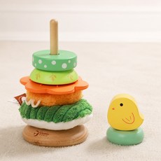 클래식월드 버디촉감링타워 링 끼우기 쌓기 백일선물 돌선물 링쌓기놀이 딸랑이 조카선물, 1개