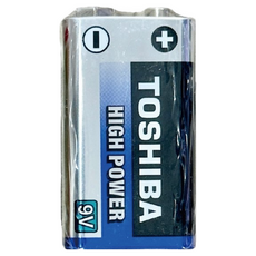 東芝 TOSHIBA 9V 鹼性電池 碳鋅電池 方型電池 - 台灣現貨，適用於住警器 火災警報器 6F22 6LR61, 1套裝, 1