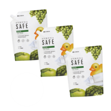 [비건라이프] 세이프 천연미네랄 마일드 주방세제 리필, 1L, 3개