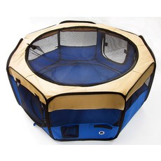 하우스 강아지 텐트 동굴집 반려견 애견 중형견 캠핑용 조립식, 1개, 블루 울타리