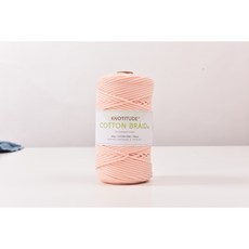 3mm 고급 마크라메실 순면우동사 100m 네트백 스트링 컬러우동실 코튼 브레이드 색실, 11-Light-Peach