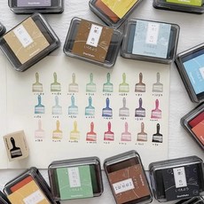 사치하타 이로모요 스탬프패드 잉크패드, 1개, 레드